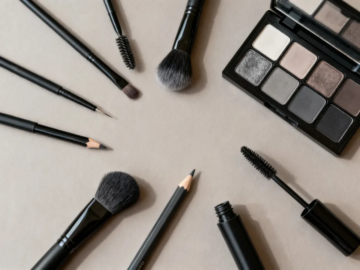 Pędzle i kosmetyki potrzebne do wykonania smoky eye